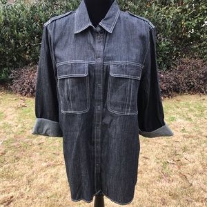NWT! Gorgeous Dark Denim Express Top!